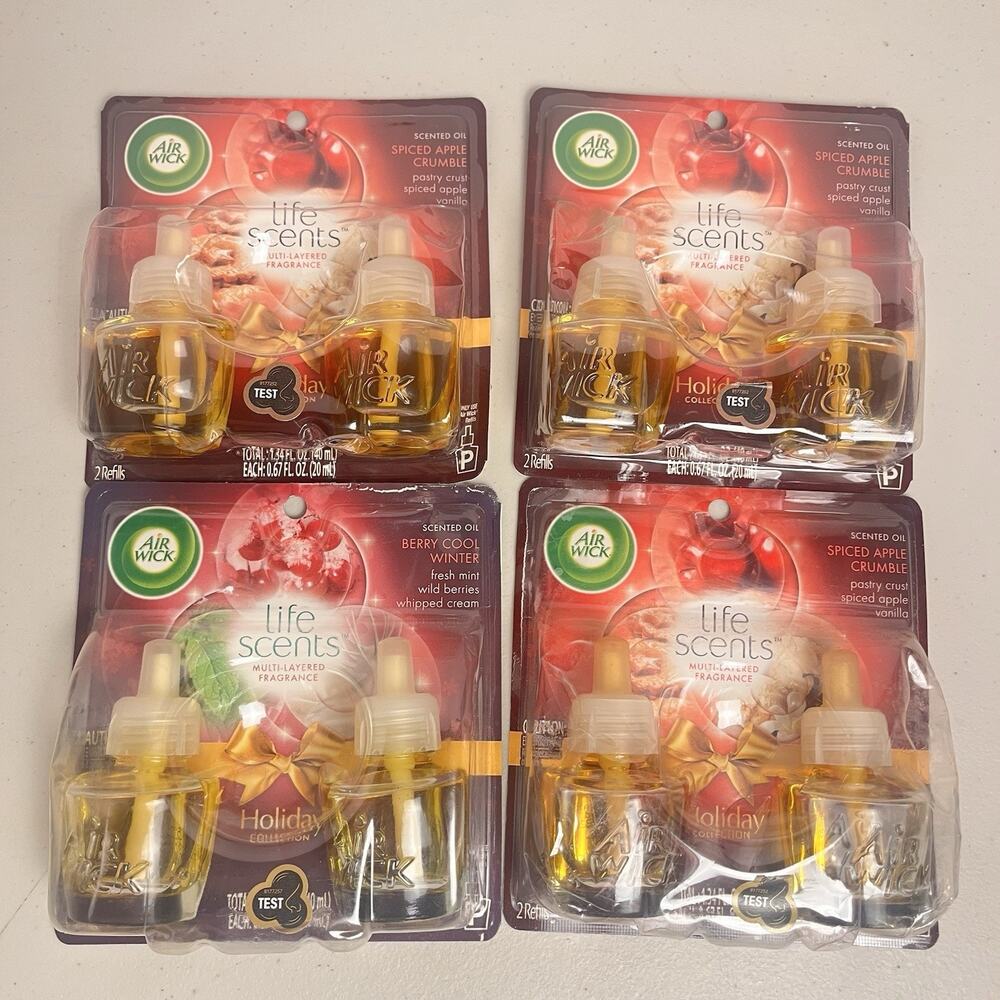 AIR WICK Scented Oil Refill Spiced Apple Crumble & Berry Cool Winter Life Scents